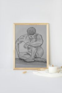 Nude and erotic works. Modern Pencil Drawings on Paper. Misunderstanding(2021) - Image 2