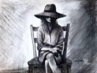 Dessin Au Fusain. 50 X 65cm. Charcoal on paper. Œuvre D’Art