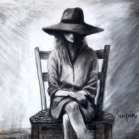 Dessin Au Fusain. 50 X 65cm. Charcoal on paper. Œuvre D’Art