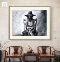 Un silence nommé toi. Dessin au fusain. A Silence Named You. Charcoal drawing – Image 4