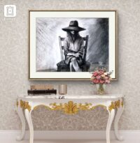Un silence nommé toi. Dessin au fusain. A Silence Named You. Charcoal drawing – Image 3