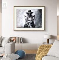 Un silence nommé toi. Dessin au fusain. A Silence Named You. Charcoal drawing – Image 2