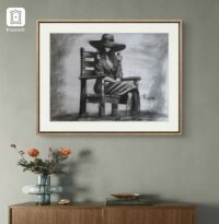 For him. Charcoal drawing – Image 6