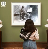 Souvenir. Dessin au fusain. Drawing charcoal art. Chairs in Silence – Collection – Image 9
