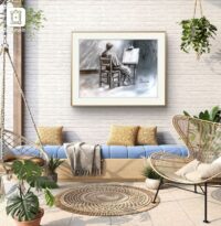 Souvenir. Dessin au fusain. Drawing charcoal art. Chairs in Silence – Collection – Image 8