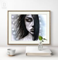 Silence d'automne. Dessin au fusain – Image 3