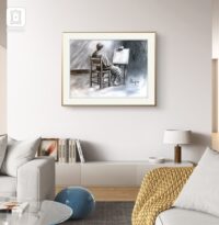 Souvenir. Dessin au fusain. Drawing charcoal art. Chairs in Silence – Collection – Image 5