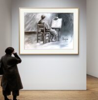 Souvenir. Dessin au fusain. Drawing charcoal art. Chairs in Silence – Collection – Image 4