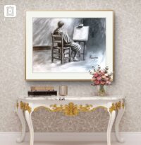 Souvenir. Dessin au fusain. Drawing charcoal art. Chairs in Silence – Collection – Image 3
