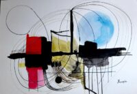 You stepped into my dream. Modern painting, love letter,