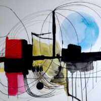 You stepped into my dream. Modern painting, love letter,
