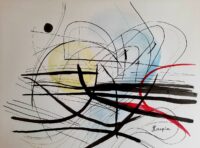 Un frisson rouge. Art abstrait