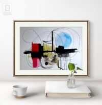 You stepped into my dream. Modern painting, love letter, – Image 3