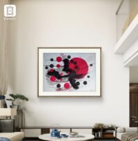 Red Absences. Red and Black Ink Drawing – Image 2