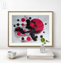Red Absences. Red and Black Ink Drawing – Image 5