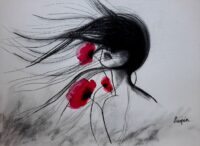 Minimalist Charcoal Drawing. I wanted to be the wind