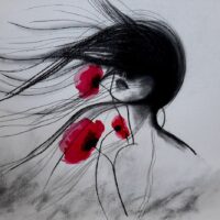 Minimalist Charcoal Drawing. I wanted to be the wind