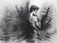 You and the Ferns. #charcoaldrawing #contemporaryart