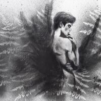You and the Ferns. #charcoaldrawing #contemporaryart