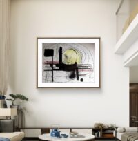A sleeping Sun, AbstractArt. ModernArt. InkAndWatercolor – Image 4