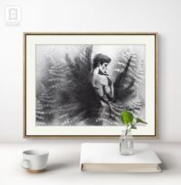 You and the Ferns. #charcoaldrawing #contemporaryart – Image 4