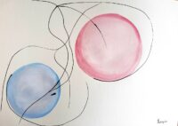 Minimalistart. Rencontre suspendue. Suspended Encounter. VisualPoetry. RomanticArt. Abstractart