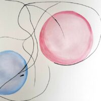 Minimalistart. Rencontre suspendue. Suspended Encounter. VisualPoetry. RomanticArt. Abstractart