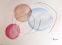 AbstractDrawing ".....ton regard".“…your gaze” PoésieVisuelle. AquarelleAbstraite.