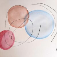 AbstractDrawing ".....ton regard".“…your gaze” PoésieVisuelle. AquarelleAbstraite.