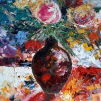 Le silence et la passion. Romanticart. Oilonboard