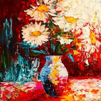 Contemporaryart. Whisper of Love. OilOnBoard. Oilpainting.