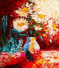 Contemporaryart. Whisper of Love. OilOnBoard. Oilpainting.