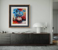 Poeticart.  Impasto.  Paintingonwood. Paletteknifepainting. Le Tonnerre. “The Thunder”. – Image 3