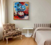 Poeticart.  Impasto.  Paintingonwood. Paletteknifepainting. Le Tonnerre. “The Thunder”. – Image 6