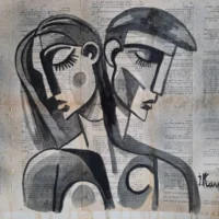 Charcoal Drawing. Inc. A symphony of desires. Une symphonie de désirs