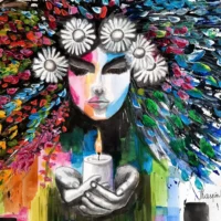 Elle porte la lumière . “She Carries the Light”