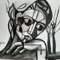 Dessin Au Fusain. Les saisons de l’âme. Seasons of the Soul