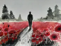 Dessin Au Fusain. Dans le champ des silences. “In the Field of Silence”