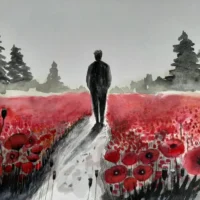 Dessin Au Fusain. Dans le champ des silences. “In the Field of Silence”